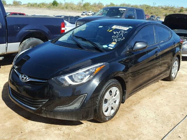 KMHDH4AE4GU646247 - 2016 HYUNDAI ELANTRA BLACK photo 2