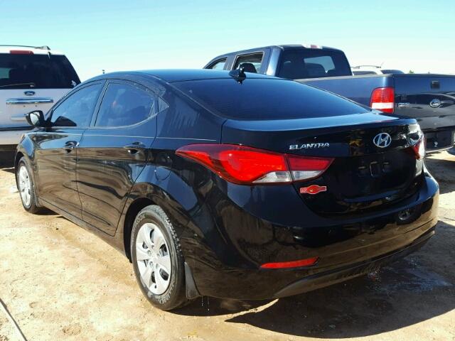 KMHDH4AE4GU646247 - 2016 HYUNDAI ELANTRA BLACK photo 3