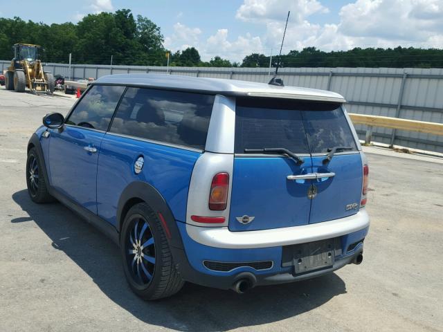 WMWMM33538TP71221 - 2008 MINI COOPER S C BLUE photo 3