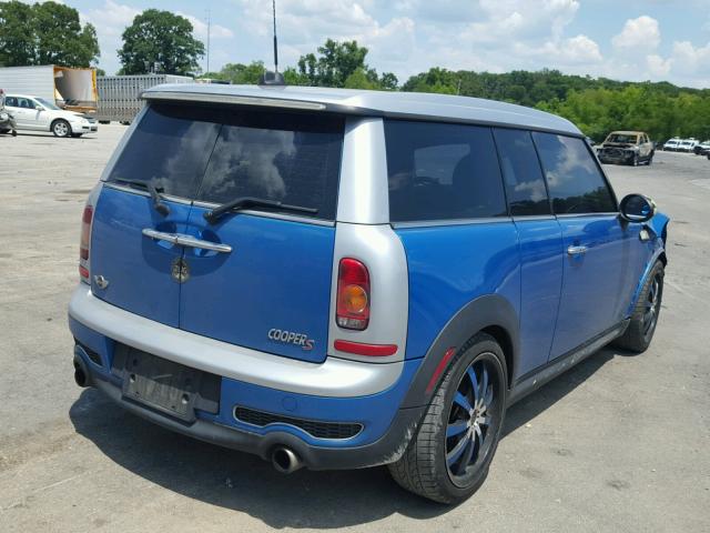 WMWMM33538TP71221 - 2008 MINI COOPER S C BLUE photo 4