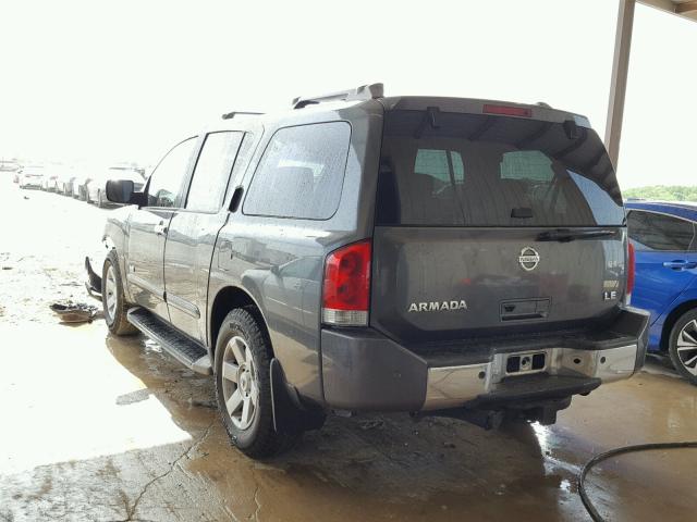 5N1AA08B95N727330 - 2005 NISSAN ARMADA SE GRAY photo 3