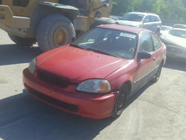 1HGEJ6128WL030622 - 1998 HONDA CIVIC DX RED photo 2