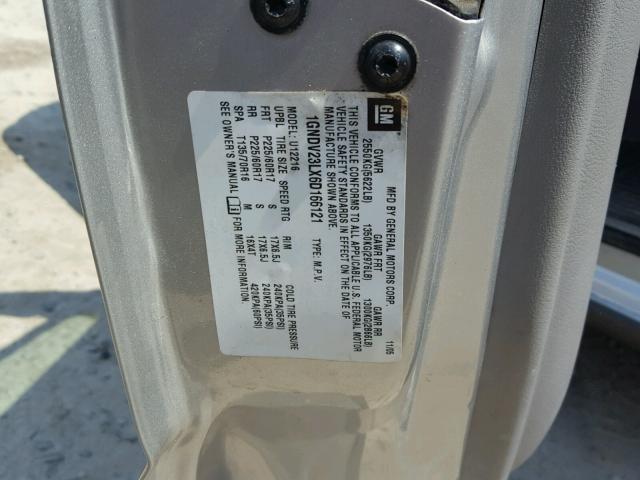 1GNDV23LX6D166121 - 2006 CHEVROLET UPLANDER L 银色 照片 10