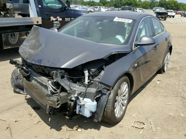 W04GT5GC1B1011714 - 2011 BUICK REGAL CXL GRAY photo 2