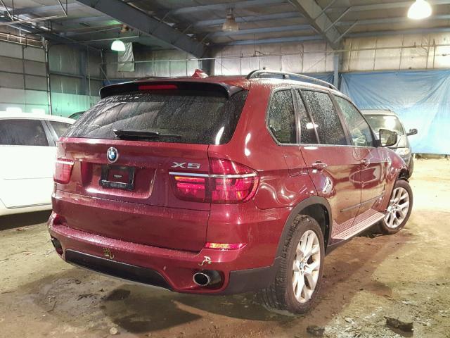 5UXZV4C58CL766521 - 2012 BMW X5 XDRIVE3 RED photo 4