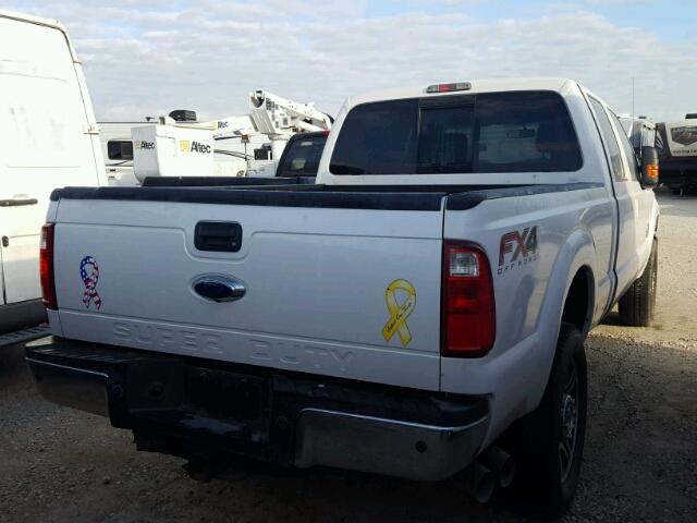 1FT8W3BT4DEA63220 - 2013 FORD F350 SUPER WHITE photo 4