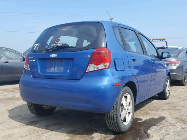 KL1TD66657B692097 - 2007 CHEVROLET AVEO BASE Կապույտ լուսանկար 4
