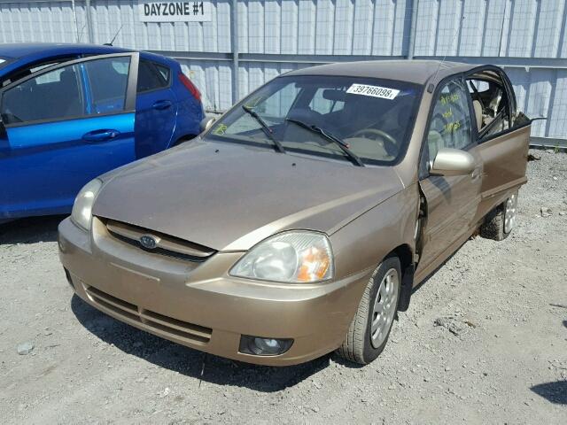 KNADC125036210877 - 2003 KIA RIO BEIGE photo 2