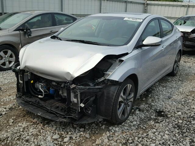 KMHDH4AH6EU069079 - 2014 HYUNDAI ELANTRA SE SILVER photo 2