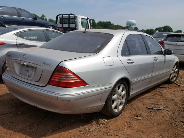 WDBNG84J45A450334 - 2005 MERCEDES-BENZ S 500 4MAT SILVER photo 4