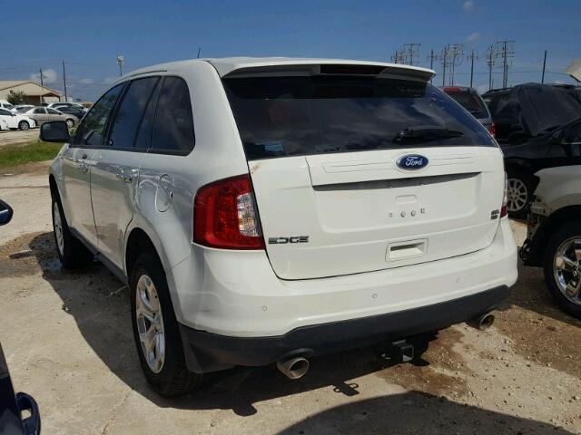 2FMDK4JC1BBA20203 - 2011 FORD EDGE SEL WHITE photo 3