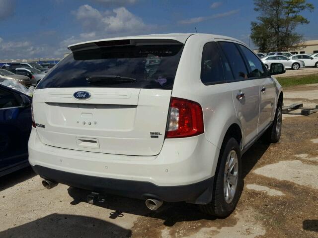 2FMDK4JC1BBA20203 - 2011 FORD EDGE SEL WHITE photo 4