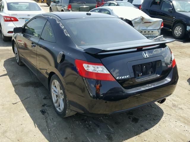 2HGFG21567H700723 - 2007 HONDA CIVIC SI BLACK photo 3