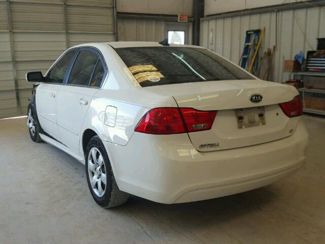 KNAGE228695345934 - 2009 KIA OPTIMA LX WHITE photo 3