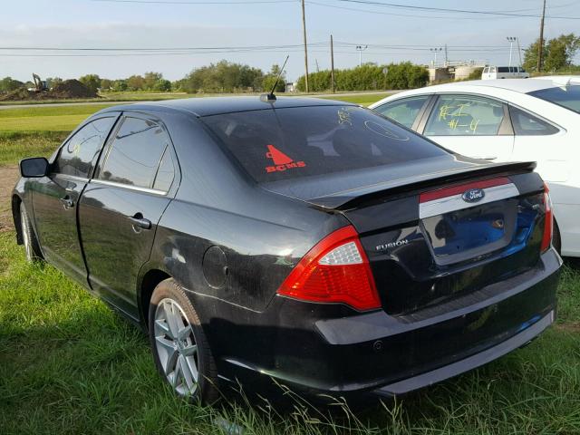 3FAHP0JA8CR114733 - 2012 FORD FUSION BLACK photo 3