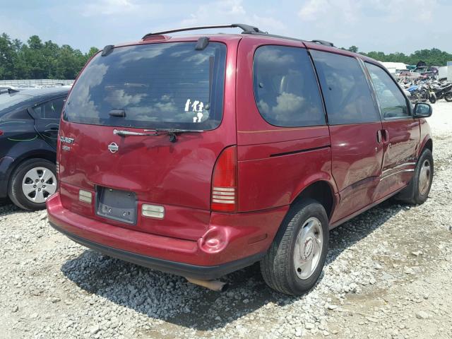 4N2DN11WXRD820214 - 1994 NISSAN QUEST XE MAROON photo 4