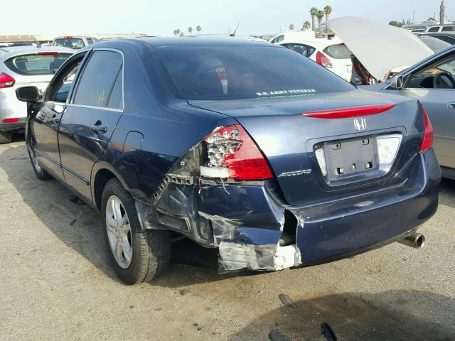 JHMCM56347C002812 - 2007 HONDA ACCORD SE BLUE photo 3