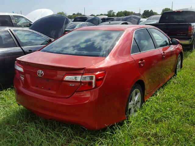 4T1BF1FK8DU639310 - 2013 TOYOTA CAMRY L RED photo 4