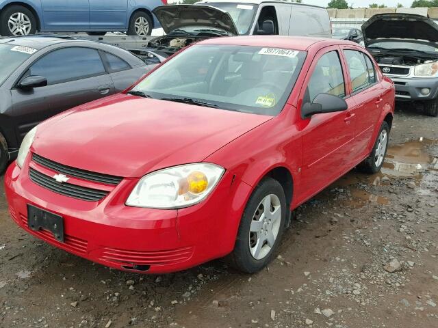 1G1AK55F277276294 - 2007 CHEVROLET COBALT RED photo 2