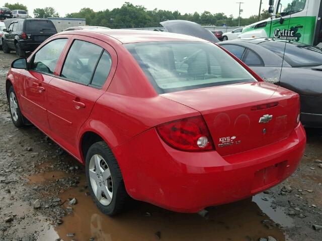 1G1AK55F277276294 - 2007 CHEVROLET COBALT RED photo 3