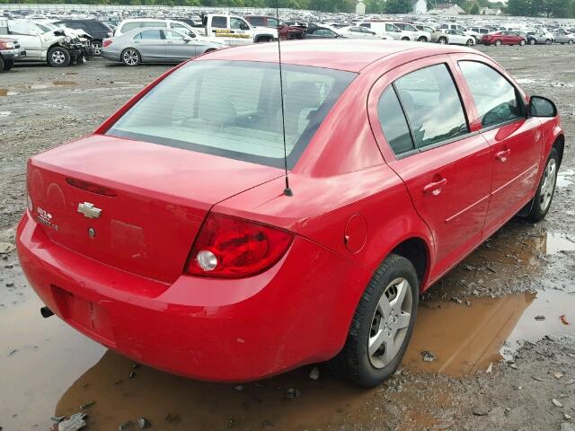 1G1AK55F277276294 - 2007 CHEVROLET COBALT RED photo 4