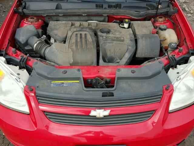 1G1AK55F277276294 - 2007 CHEVROLET COBALT RED photo 7