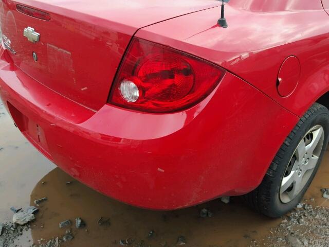 1G1AK55F277276294 - 2007 CHEVROLET COBALT RED photo 9