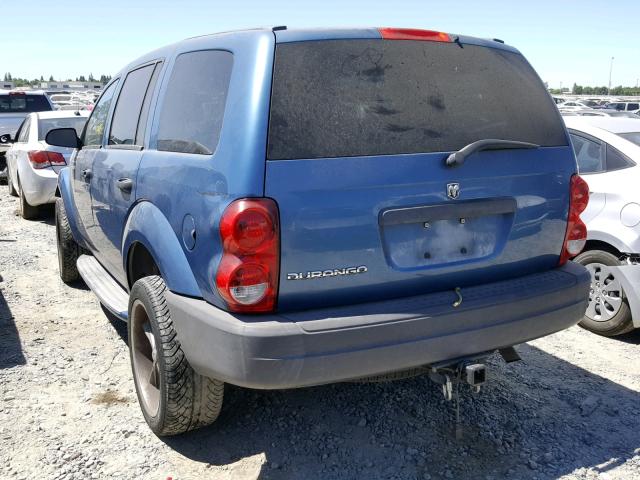 1D4HD38K55F540207 - 2005 DODGE DURANGO ST BLUE photo 3