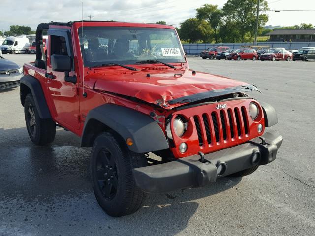 1C4AJWAG5GL209775 - 2016 JEEP WRANGLER S RED photo 1