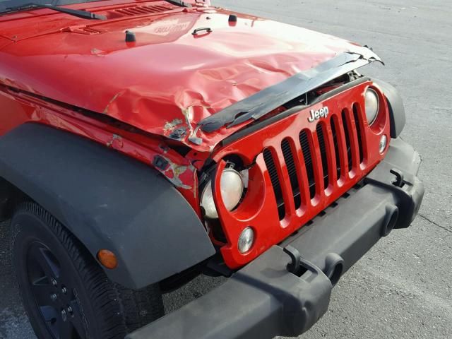 1C4AJWAG5GL209775 - 2016 JEEP WRANGLER S RED photo 9