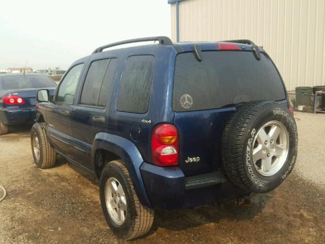 1J4GL58K32W212751 - 2002 JEEP LIBERTY LI BLUE photo 3