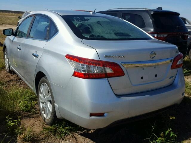 3N1AB7AP0DL620510 - 2013 NISSAN SENTRA S SILVER photo 3