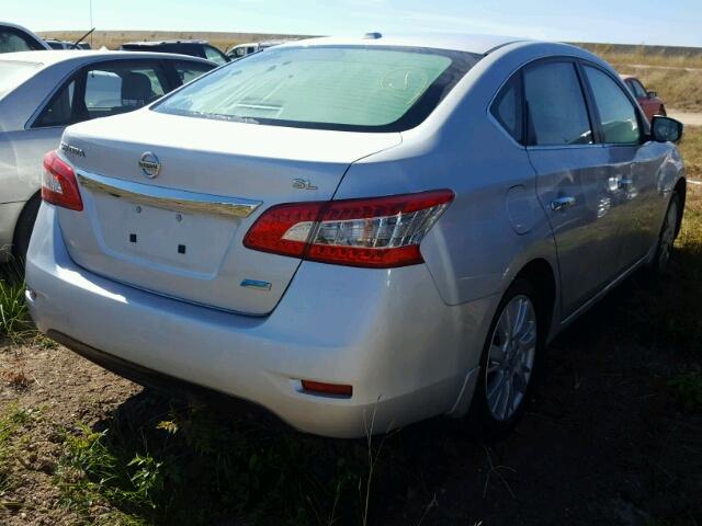 3N1AB7AP0DL620510 - 2013 NISSAN SENTRA S SILVER photo 4