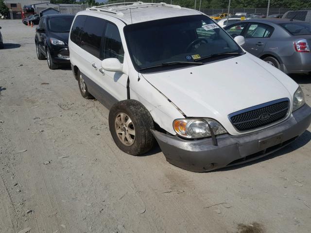 KNDUP131546495368 - 2004 KIA SEDONA EX WHITE photo 1