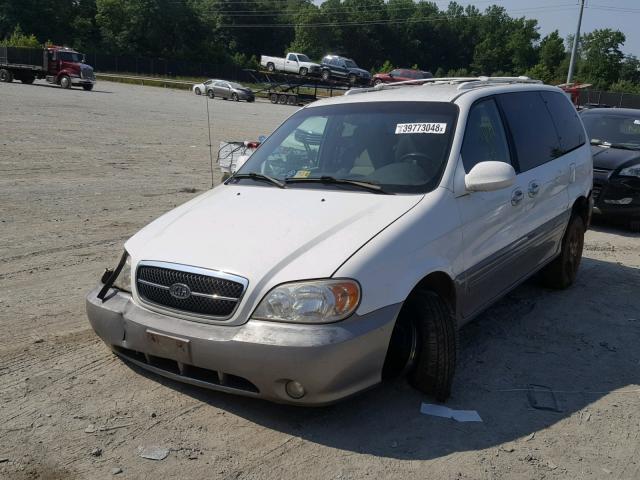 KNDUP131546495368 - 2004 KIA SEDONA EX WHITE photo 2