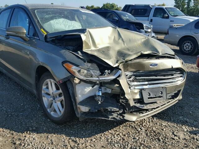 3FA6P0H76DR178689 - 2013 FORD FUSION SE GREEN photo 9