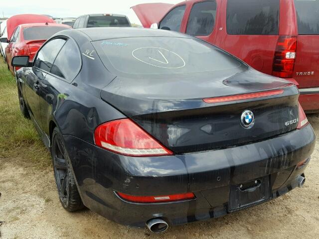 WBAEA53528CV91155 - 2008 BMW 650 BLACK photo 3