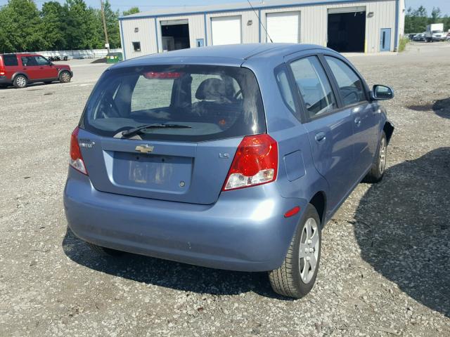 KL1TD66657B710419 - 2007 CHEVROLET AVEO BASE Argent photo 4