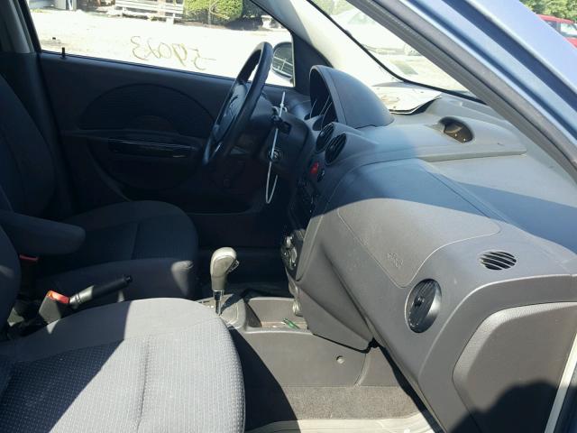 KL1TD66657B710419 - 2007 CHEVROLET AVEO BASE Argent photo 5