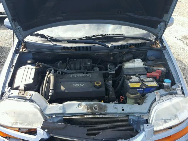 KL1TD66657B710419 - 2007 CHEVROLET AVEO BASE Argent photo 7