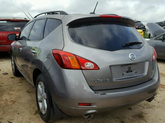 JN8AZ18U29W014035 - 2009 NISSAN MURANO S GRAY photo 3