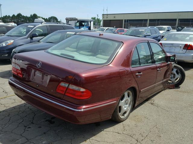 WDBJF70G9YA967302 - 2000 MERCEDES-BENZ E 430 BURGUNDY photo 4