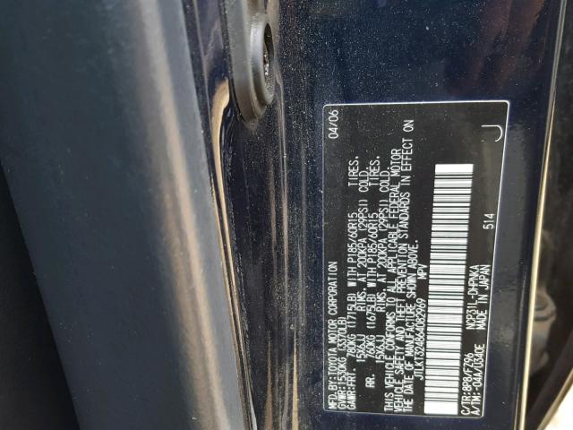 JTLKT324864082969 - 2006 TOYOTA SCION XB Azul foto 10