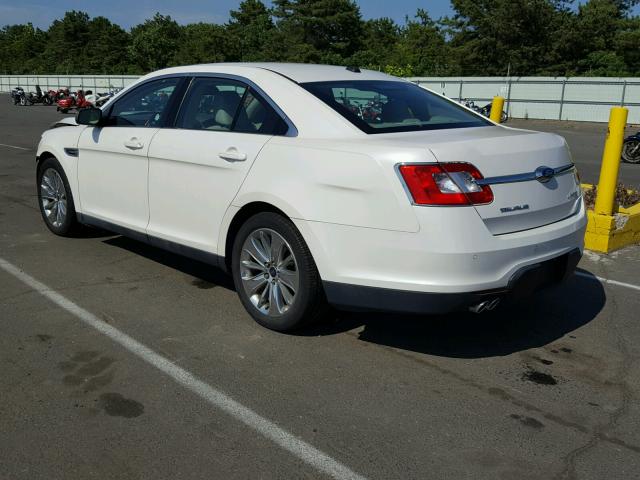 1FAHP2FWXAG160858 - 2010 FORD TAURUS LIM WHITE photo 3