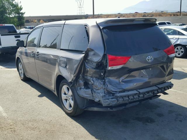 5TDZK3DC4DS373889 - 2013 TOYOTA SIENNA BAS CHARCOAL photo 3