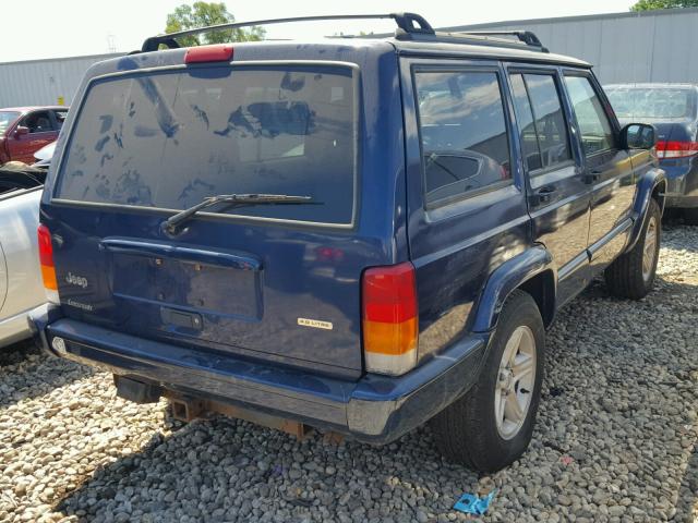 1J4FF58S31L611548 - 2001 JEEP CHEROKEE C BLUE photo 4