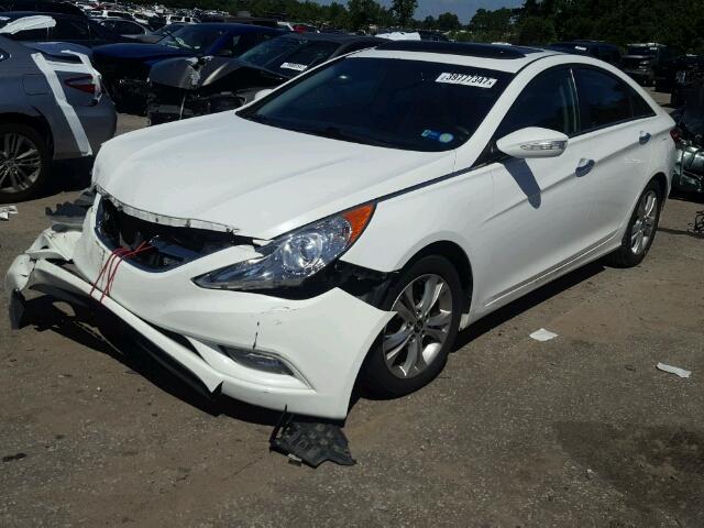 5NPEC4AC0BH192085 - 2011 HYUNDAI SONATA SE WHITE photo 2