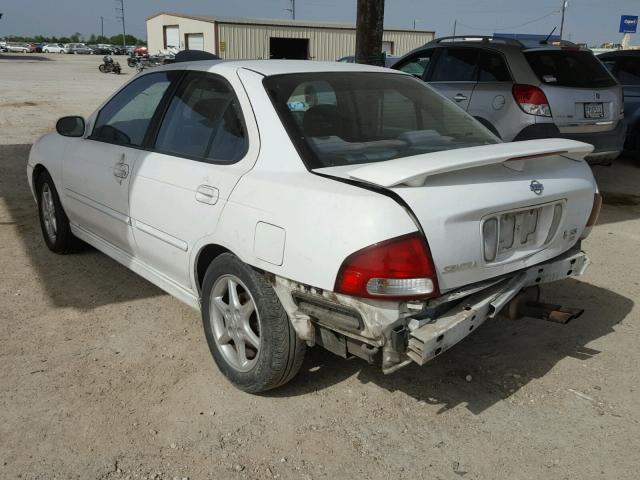 3N1BB51D81L118600 - 2001 NISSAN SENTRA SE WHITE photo 3