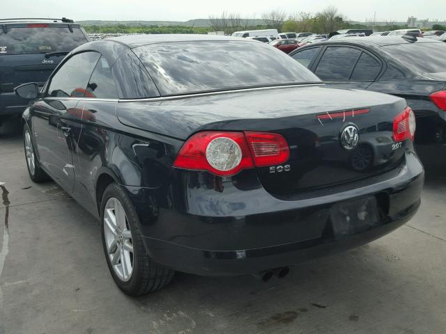WVWFA71F79V016649 - 2009 VOLKSWAGEN EOS LUX 黑色 照片 3