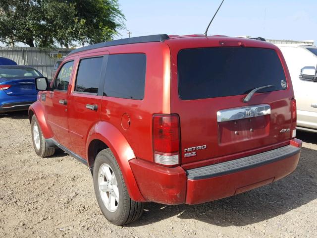 1D8GU58K58W197294 - 2008 DODGE NITRO SLT RED photo 3